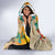 Martin Luther King Graffiti Style Graphic Hooded Blanket with Colorful Spray Paint Quotes and Crown Detail - Wonder Print Shop