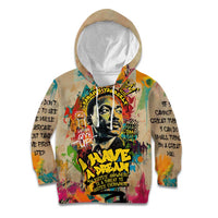 Martin Luther King Graffiti Style Graphic Kid Hoodie with Colorful Spray Paint Quotes and Crown Detail - Wonder Print Shop