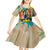 Martin Luther King Graffiti Style Graphic Kid Short Sleeve Dress with Colorful Spray Paint Quotes and Crown Detail - Wonder Print Shop