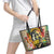 Martin Luther King Graffiti Style Graphic Leather Tote Bag with Colorful Spray Paint Quotes and Crown Detail - Wonder Print Shop