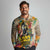Martin Luther King Graffiti Style Graphic Long Sleeve Polo Shirt with Colorful Spray Paint Quotes and Crown Detail - Wonder Print Shop