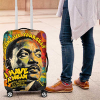 Martin Luther King Graffiti Style Graphic Luggage Cover with Colorful Spray Paint Quotes and Crown Detail - Wonder Print Shop