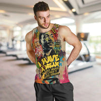 Martin Luther King Graffiti Style Graphic Men Tank Top with Colorful Spray Paint Quotes and Crown Detail - Wonder Print Shop