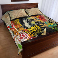 Martin Luther King Graffiti Style Graphic Quilt Bed Set with Colorful Spray Paint Quotes and Crown Detail - Wonder Print Shop