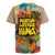 Martin Luther King Graffiti Style Graphic Rugby Jersey with Colorful Spray Paint Quotes and Crown Detail - Wonder Print Shop