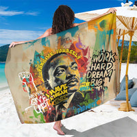 Martin Luther King Graffiti Style Graphic Sarong with Colorful Spray Paint Quotes and Crown Detail - Wonder Print Shop