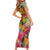 Martin Luther King Graffiti Style Graphic Short Sleeve Bodycon Dress with Colorful Spray Paint Quotes and Crown Detail - Wonder Print Shop