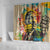 Martin Luther King Graffiti Style Graphic Shower Curtain with Colorful Spray Paint Quotes and Crown Detail - Wonder Print Shop