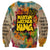 Martin Luther King Graffiti Style Graphic Sweatshirt with Colorful Spray Paint Quotes and Crown Detail - Wonder Print Shop