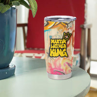 Martin Luther King Graffiti Style Graphic Tumbler Cup with Colorful Spray Paint Quotes and Crown Detail - Wonder Print Shop