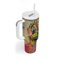 Martin Luther King Graffiti Style Graphic Tumbler With Handle with Colorful Spray Paint Quotes and Crown Detail - Wonder Print Shop