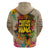 Martin Luther King Graffiti Style Graphic Zip Hoodie with Colorful Spray Paint Quotes and Crown Detail - Wonder Print Shop