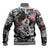 Martin Luther King Day Tribute Baseball Jacket Civil Rights Collage and Classic American Street Graffiti Colors - Wonder Print Shop