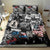 Martin Luther King Day Tribute Bedding Set Civil Rights Collage and Classic American Street Graffiti Colors - Wonder Print Shop