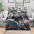 Martin Luther King Day Tribute Blanket Civil Rights Collage and Classic American Street Graffiti Colors - Wonder Print Shop