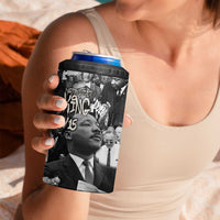 Martin Luther King Day Tribute 4 in 1 Can Cooler Tumbler Civil Rights Collage and Classic American Street Graffiti Colors - Wonder Print Shop