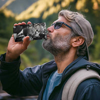 Martin Luther King Day Tribute 4 in 1 Can Cooler Tumbler Civil Rights Collage and Classic American Street Graffiti Colors - Wonder Print Shop