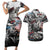 Martin Luther King Day Tribute Couples Matching Short Sleeve Bodycon Dress and Hawaiian Shirt Civil Rights Collage and Classic American Street Graffiti Colors - Wonder Print Shop