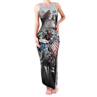 Martin Luther King Day Tribute Family Matching Tank Maxi Dress and Hawaiian Shirt Civil Rights Collage and Classic American Street Graffiti Colors - Wonder Print Shop