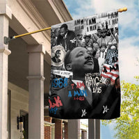 Martin Luther King Day Tribute Garden Flag Civil Rights Collage and Classic American Street Graffiti Colors - Wonder Print Shop