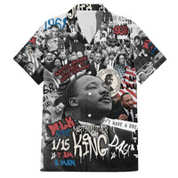 Martin Luther King Day Tribute Hawaiian Shirt Civil Rights Collage and Classic American Street Graffiti Colors - Wonder Print Shop