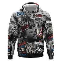 Martin Luther King Day Tribute Hoodie Civil Rights Collage and Classic American Street Graffiti Colors - Wonder Print Shop