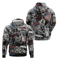 Martin Luther King Day Tribute Hoodie Civil Rights Collage and Classic American Street Graffiti Colors - Wonder Print Shop
