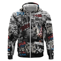 Martin Luther King Day Tribute Hoodie Civil Rights Collage and Classic American Street Graffiti Colors - Wonder Print Shop