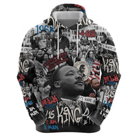Martin Luther King Day Tribute Hoodie Civil Rights Collage and Classic American Street Graffiti Colors - Wonder Print Shop