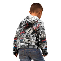 Martin Luther King Day Tribute Kid Hoodie Civil Rights Collage and Classic American Street Graffiti Colors - Wonder Print Shop