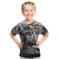 Martin Luther King Day Tribute Kid T Shirt Civil Rights Collage and Classic American Street Graffiti Colors - Wonder Print Shop