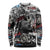 Martin Luther King Day Tribute Long Sleeve Shirt Civil Rights Collage and Classic American Street Graffiti Colors - Wonder Print Shop