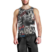Martin Luther King Day Tribute Men Tank Top Civil Rights Collage and Classic American Street Graffiti Colors - Wonder Print Shop