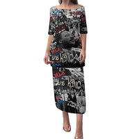 Martin Luther King Day Tribute Puletasi Civil Rights Collage and Classic American Street Graffiti Colors - Wonder Print Shop