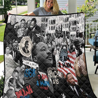 Martin Luther King Day Tribute Quilt Civil Rights Collage and Classic American Street Graffiti Colors - Wonder Print Shop