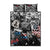 Martin Luther King Day Tribute Quilt Bed Set Civil Rights Collage and Classic American Street Graffiti Colors - Wonder Print Shop