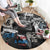 Martin Luther King Day Tribute Round Carpet Civil Rights Collage and Classic American Street Graffiti Colors - Wonder Print Shop