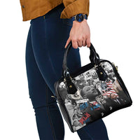 Martin Luther King Day Tribute Shoulder Handbag Civil Rights Collage and Classic American Street Graffiti Colors - Wonder Print Shop