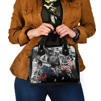 Martin Luther King Day Tribute Shoulder Handbag Civil Rights Collage and Classic American Street Graffiti Colors - Wonder Print Shop