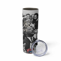 Martin Luther King Day Tribute Skinny Tumbler Civil Rights Collage and Classic American Street Graffiti Colors - Wonder Print Shop