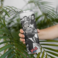 Martin Luther King Day Tribute Skinny Tumbler Civil Rights Collage and Classic American Street Graffiti Colors - Wonder Print Shop