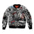 Martin Luther King Day Tribute Sleeve Zip Bomber Jacket Civil Rights Collage and Classic American Street Graffiti Colors - Wonder Print Shop