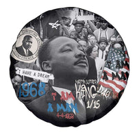 Martin Luther King Day Tribute Spare Tire Cover Civil Rights Collage and Classic American Street Graffiti Colors - Wonder Print Shop