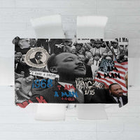 Martin Luther King Day Tribute Tablecloth Civil Rights Collage and Classic American Street Graffiti Colors - Wonder Print Shop