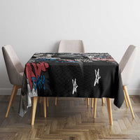 Martin Luther King Day Tribute Tablecloth Civil Rights Collage and Classic American Street Graffiti Colors - Wonder Print Shop