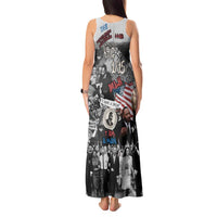 Martin Luther King Day Tribute Tank Maxi Dress Civil Rights Collage and Classic American Street Graffiti Colors - Wonder Print Shop