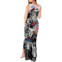 Martin Luther King Day Tribute Tank Maxi Dress Civil Rights Collage and Classic American Street Graffiti Colors - Wonder Print Shop