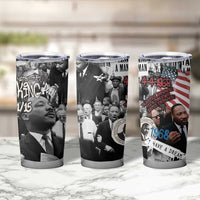 Martin Luther King Day Tribute Tumbler Cup Civil Rights Collage and Classic American Street Graffiti Colors - Wonder Print Shop