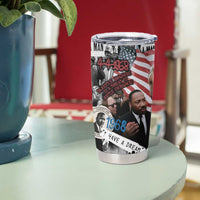 Martin Luther King Day Tribute Tumbler Cup Civil Rights Collage and Classic American Street Graffiti Colors - Wonder Print Shop