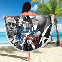 Malcolm X Beach Blanket Quotes Dates and Black History Activist Theme - Wonder Print Shop